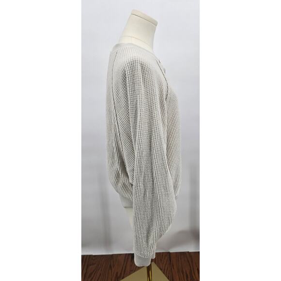 White Crow Waffleknit Henley with Dolman Sleeves - Picture 2 of 5